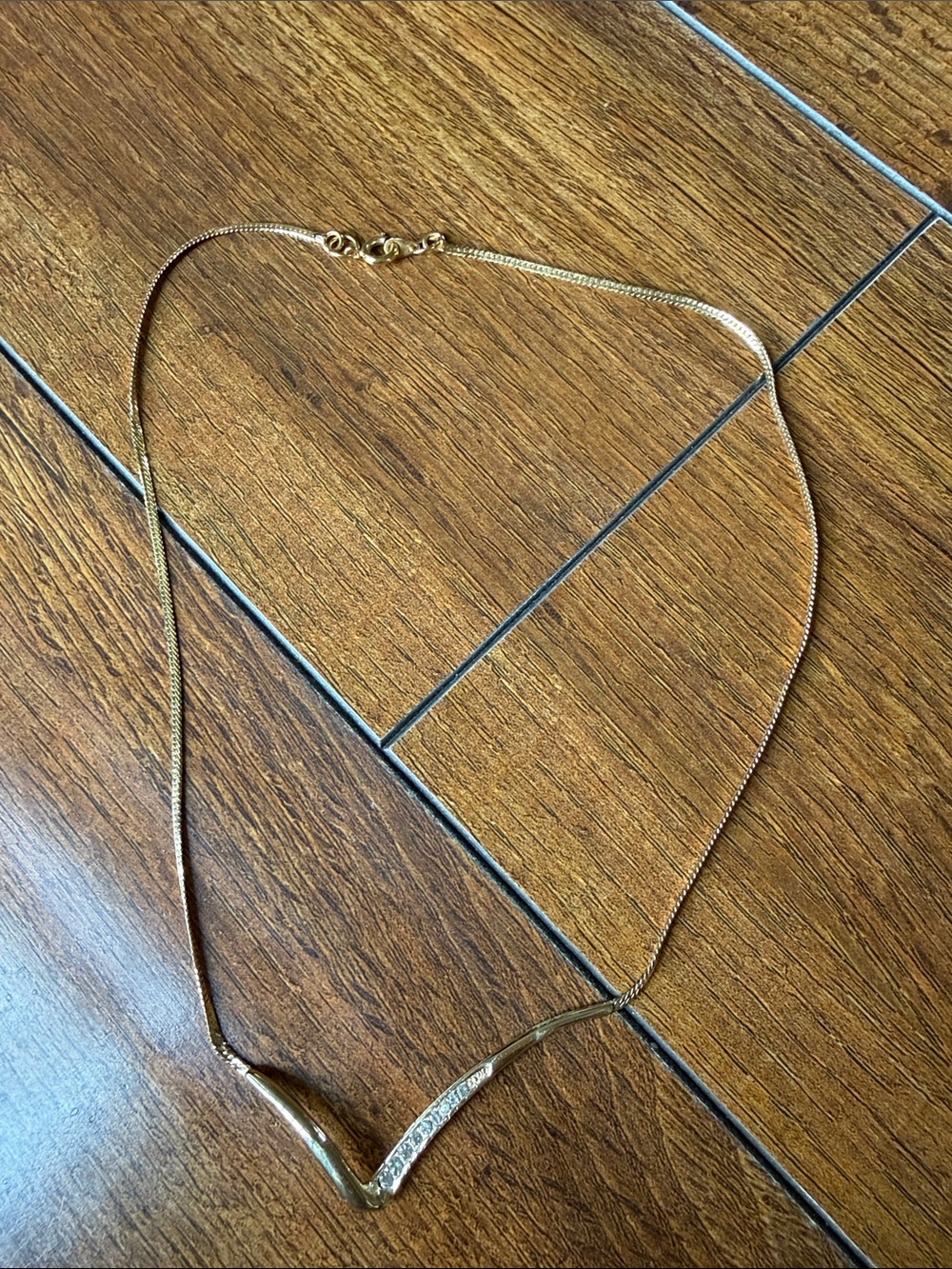 Macy's Gold V-Curve Pendant Necklace